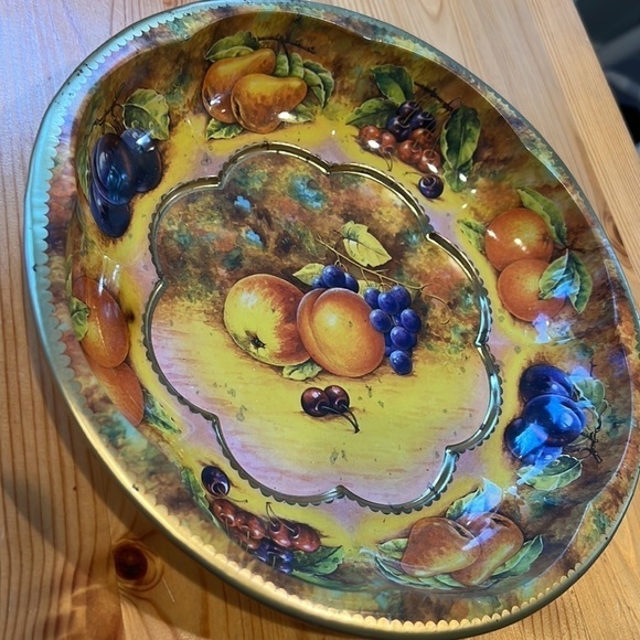 Daher Decorated Ware Metal Fruit Bowl Vintage - Picture 8 of 9